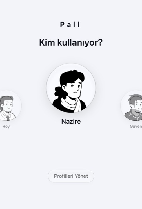 Pall profile picker — a profile for each person